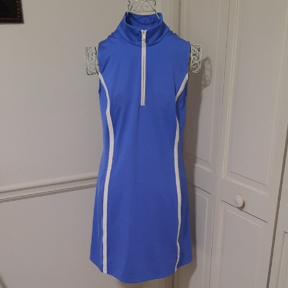 RLX Ralph Lauren Blue Dress with White Trim